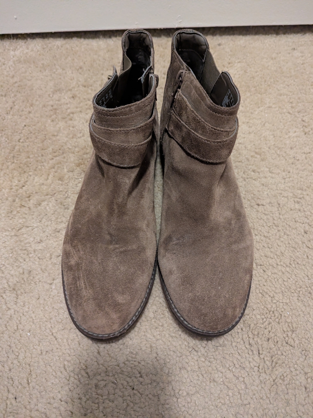 Clarks Camzin Hale Brown Suede Buckle Ankle Boots Size 11